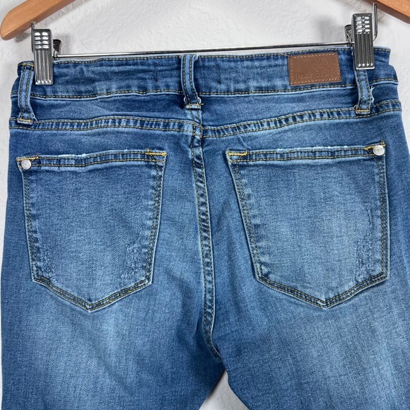 Judy‎ Blue Distressed Skinny Jeans Rainbow Patches Denim Womens Size 5/ 27 - Picture 9 of 11